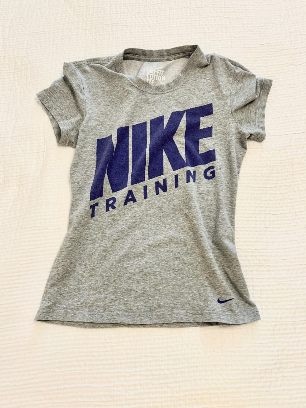 Nike Women’s Dri-Fit Cotton Tee T-Shirt Training Size S, Gray